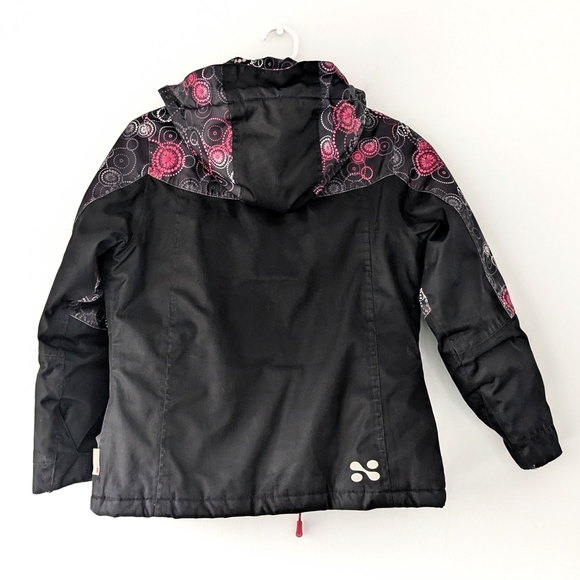 XMTN Girls Black + Pink Warm Winter Coat ~ Size 8 - Picture 5 of 9